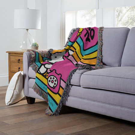 Hello Kitty Let's Chat Tapestry Throw Blanket 48" x 60"